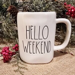 Rae Dunn "Hello Weekend" Mug